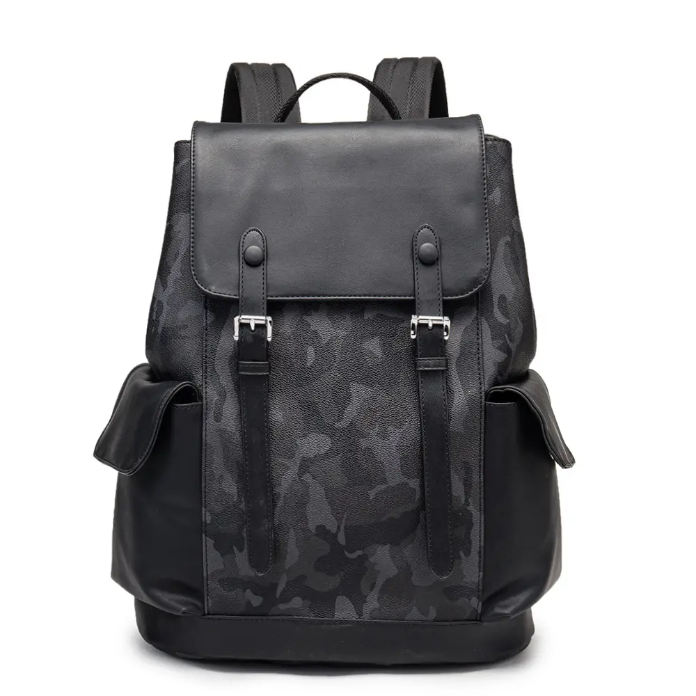 PU leather laptop backpack for men large capacity school backpacks for college school bags