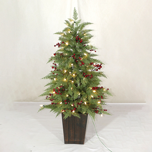 Bán buôn PE & PVC hỗn hợp Xmas cây Cây giáng sinh chất lượng cao anh đào thông trang trí chậu cây giáng sinh - Product Image 6