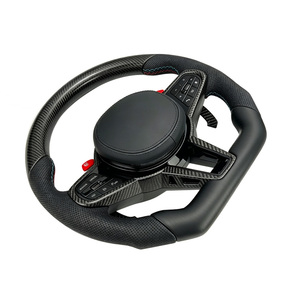 Nouveau volant de voiture en cuir perforé et fibre de carbone, couleur de couture personnalisée pour F01 F02 F06 F07 F11 F13 F30 F80 - Product Image 4