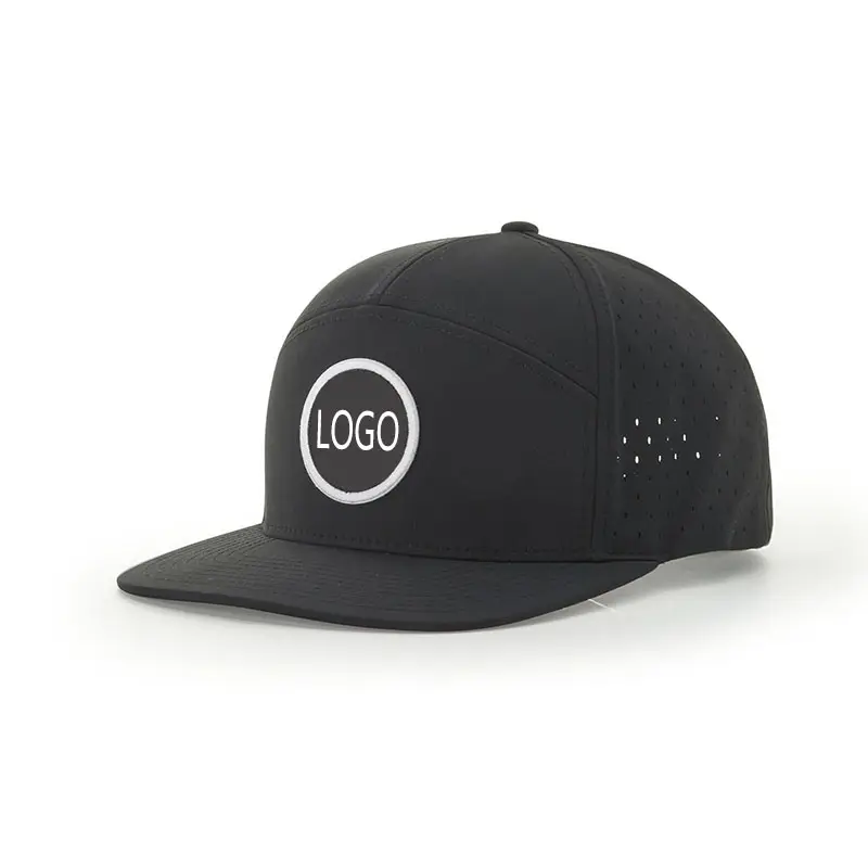 Tùy chỉnh thể thao ngoài trời Mũ bóng chày với đục lỗ golf hat cao su PVC Logo thoáng khí nhanh chóng khô vải