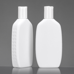 250Ml 500Ml Dầu Gội Gel Tắm Bao Bì Mỹ Phẩm <span class=keywords><strong>Container</strong></span> Rỗng Matte HDPE Bóp Chai Nhựa Phẳng Với Disc Top Cap - Product Image 3