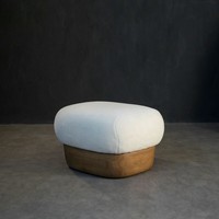 Canapé asymétrique en bois massif et sherpa pour une personne, chaises de salon, combinaison de canapés