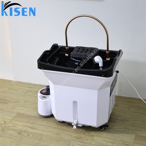 Kisen No Plumbing Water Circulation Bac de lavage de cheveux portable de luxe avec circulation d'eau pour thérapie capillaire SPA pour salon de beauté - Product Image 2