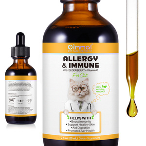 OIMMAI Promouvoir la santé du foie 60ml Vitamine C Chat <span class=keywords><strong>Allergie</strong></span> Supplément de soutien immunitaire <span class=keywords><strong>Allergie</strong></span> Gouttes immunitaires <span class=keywords><strong>pour</strong></span> chats - Product Image 2