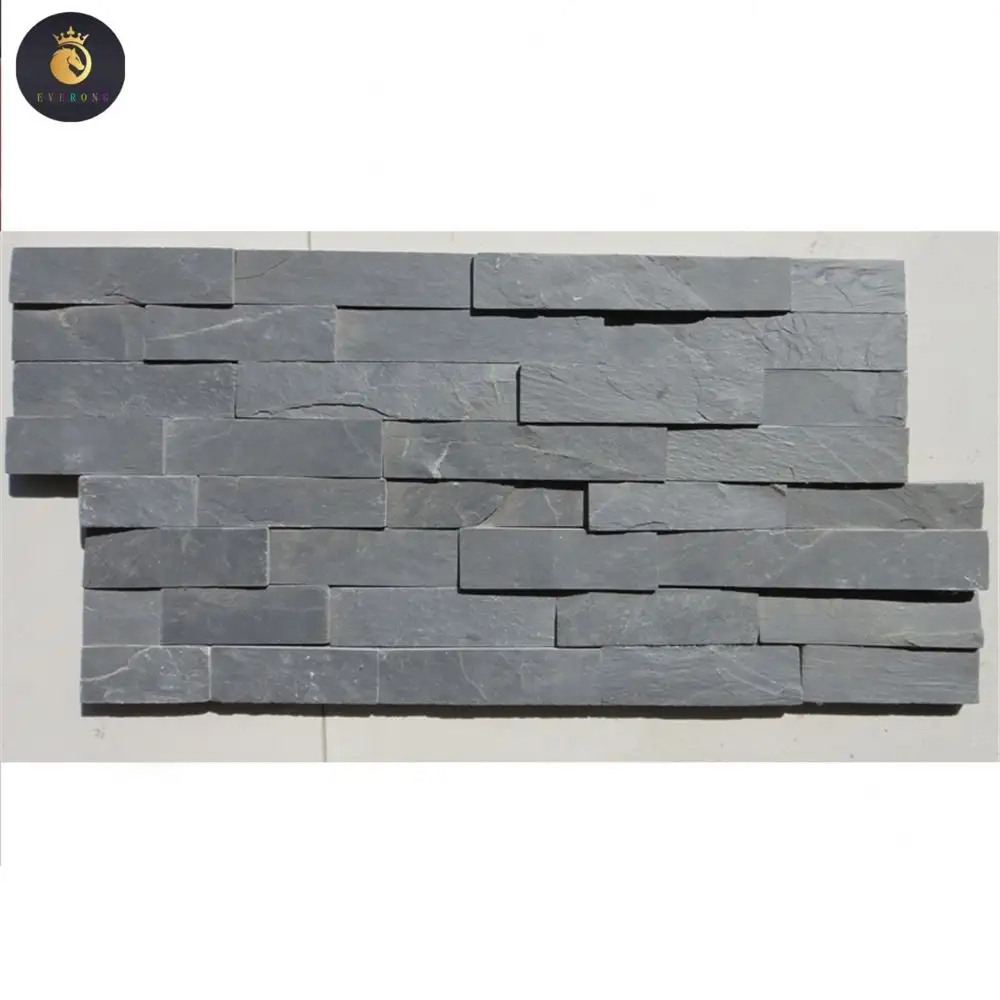 Natural Stone Grey Z shape slate Wall Panels Interior Exterior Wall Cladding Slate