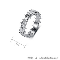 Bague unisexe en acier inoxydable, style gothique ajouré, anti-ternissement, pour hommes et femmes, bijoux punk