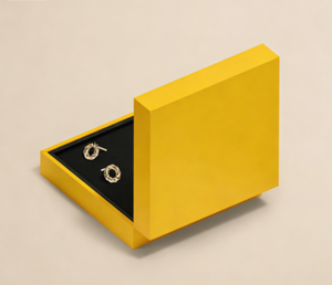 Customized logo for high-end purple Pu <b>leather</b> ring box and jewelry packaging box - Product Image 1