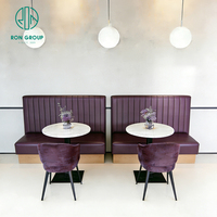 Kaffeehaus-Marmor-Rundtisch und Sitzbank-Sofa, Gastronomie-Sitzmöbel