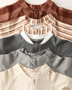 <span class=keywords><strong>Maillot</strong></span> <span class=keywords><strong>de</strong></span> <span class=keywords><strong>bain</strong></span> pour bébé garçon avec imprimé bateau et franges solaires, <span class=keywords><strong>combinaison</strong></span> à manches courtes, col rond, demi-fermeture éclair - Product Image 2