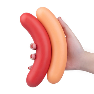 Weibliche erwachsene Produkte Bananen form Doppelkopf weicher Anal Plug <span class=keywords><strong>Dildo</strong></span> - Product Image 1