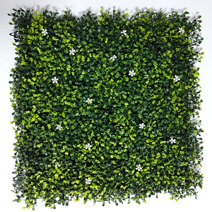 Panel de pared de césped artificial para exteriores con certificación UV, Seto de boj de bonsái sintético de plástico para fiestas, decoración de pared para uso en interiores - Product Image 3