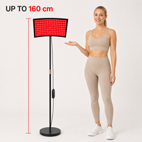 Freistehende Rotlichttherapie-Lampe mit 162 LEDs, Verstellbares Gebogenes Panel für Rotlichttherapie