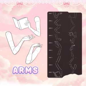 Sellos personalizados de acrílico OEM/ODM de 250 poses para Procreate, Photoshop, Clip Studio, y partes del cuerpo de personajes en PNG. - Product Image 6