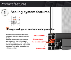 Thermal Break Aluminum Windows Double Glazing French Window Triple Glazed Casement House windows - Product Image 2