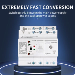 LUZRO Din Rail at L N 220V piccola doppia potenza conversione automatica selettore elettrico senza interruzione 2P 4P 63A LUZQ6 - Product Image 2