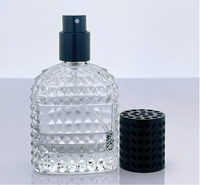Flacon de parfum en verre portable de 30 ml/50 ml/100 ml avec vaporisateur en forme d'ananas, finition mate, estampage à chaud, diffuseur de roseaux