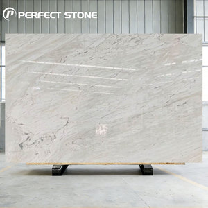 Dalle de marbre blanc <span class=keywords><strong>Ajax</strong></span> PerfectStone Premium, pierre naturelle polie pour la décoration des murs et des sols - Product Image 1
