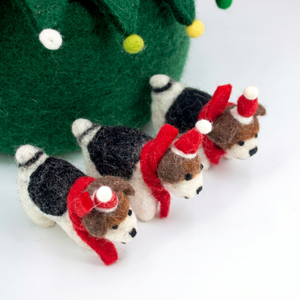 Wholesale Felt <b>Red</b> <b>Scarfed</b> Puppy Ornament Handmade Christmas Hanging Dog Decor Child Pet Lover Gift Set Holiday Supplies - Product Image 4