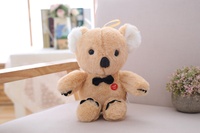 Prix usine 35CM jouets en peluche ours en peluche Mini jouet griffe peluche hippopotame jouets avec porte-clés Machine distributeur automatique poupée