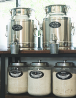 ECOBOX Bidon en acier inoxydable de qualité alimentaire avec robinet pour lait, huile, jus, eau et huile d'olive