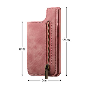 Funda de Teléfono Tipo Cartera con Cierre Retro S25 Ultra 5G, Material PU, Bloqueo RFID para Tarjetas de Crédito, Diseño Antigolpes, Empaque en Bolsa OPP - Product Image 3