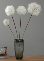 Bunga Dandelion Sutra Buatan Realistis dengan Batang Dandelion Palsu untuk Dekorasi Ruang Tamu Rumah, Perlengkapan Fotografi, dan Pajangan Jendela