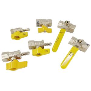 BMAG CE certifié NPT BSP vanne à gaz haute température 1/2 \ "3/4 \" 1 \ "poignée papillon jaune laiton vanne à boisseau sphérique manuel OEM - Product Image 2