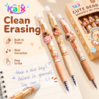 Stylo gel effaçable OEM KAIX à écriture fluide, encre bleue 0,5 mm, 6 styles d'ours, stylo gel thermique effaçable pour les cadeaux de rentrée scolaire