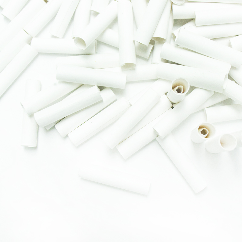 Eco-friendly Neat Biodegradable White Paper Natural Straws for Smoking