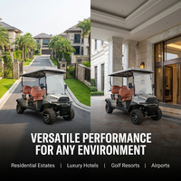 Voiturette de golf électrique Tarion 4 places, suspension intégrale avant à ressorts à lames, suspensions arrière, freins à disque, batterie 60V sans entretien