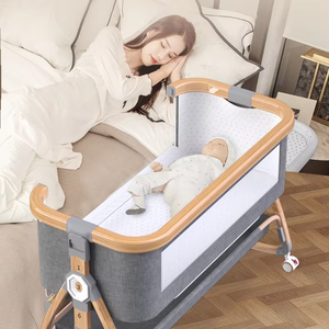 Culla Portatile Pieghevole in Alluminio per Bambini, Lettino per Neonati, Culla da Viaggio con <span class=keywords><strong>Porta</strong></span> Laterale - Product Image 5