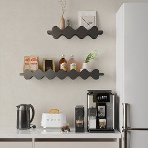 KINNON Unités de rangement murales en <span class=keywords><strong>fer</strong></span> forgé nordique, étagères à CD pour <span class=keywords><strong>salon</strong></span>, séparateurs de canapé, cloisons murales, étagères suspendues pour salle à manger - Product Image 2