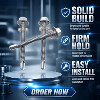 Wholesale of Dacromet Self-tapping Screws for Carbon Steel with External Hexagonal Flange Drill Bit.