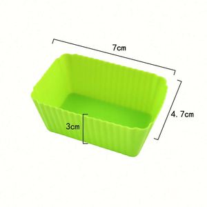 Moule à gâteau en silicone rectangulaire personnalisé avec logo, réutilisable, coloré, pour muffins et cupcakes, OEM/ODM - Product Image 2