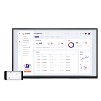 Écran plat interactif de 65, 75 et 86 pouces, écran tactile IR 20 points, tableau blanc numérique 4K, Android + Win OS, utilisation scolaire