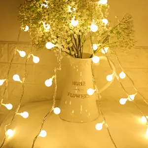 Led String Light Warm White Chain Fairy Light Holiday Christmas Wedding Outdoor Decor Battery Operated 1.5m 3m