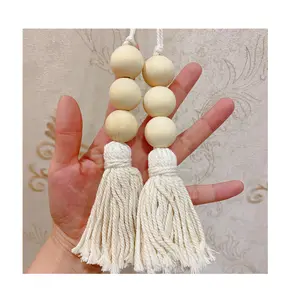 Wholesales many sizes wooden bead earrings tassel pillow strings decoration