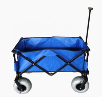 Chariot de plage pliable robuste à quatre roues, chariot de transport portable pour festivals, fêtes et camping, chariot durable, OEM