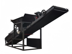 High Quality Customized <b>Mining</b> Sand Sieve Vibrating Screen <b>Machine</b> With Hopper and Conveyor Belt - Product Image 4
