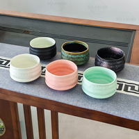Bol Transparent fait à la main avec bec verseur Matcha Chawan bol pour bambou Chasen fouet poterie thé bol ensemble