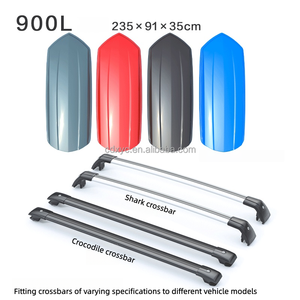 Boîte de rangement pour <span class=keywords><strong>toit</strong></span> de voiture et SUV, grande capacité 900L, étanche, avec serrure et en matériau ABS - Product Image 6