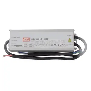 用于生长灯的MeanWell 24V/54v发光二极管驱动器HLG-185H-C1400B