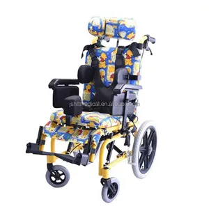Sedia a rotelle manuale per carrozzina per paralisi cerebrale di buona qualità per portatori di handicap e bambini