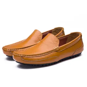 Männer Slipper Echt leder Boots schuhe Fahr schuhe Männer Designer Loafer Schuhe Männer Leder gebrandmarkt