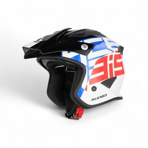 Casco Jet Acerbis Aria Sport Bianco Blu Nero Rosso L in Policarbonato per Moto - Product Image 1