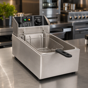 Professional Countertop Electric Fryer 2.5KW Single Tank Deep Fryer Stainless Steel Chicken Wings <b>Chip</b> Fryer for Fast Food Shop - Product Image 5