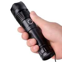 Mini lampe torche LED puissante, étanche IP65, rechargeable par USB, plus de 1000 lumens, corps en alliage d'aluminium, utilisation en extérieur, zoom télescopique