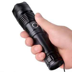 Powerful Mini LED <b>Flashlight</b> IP65 Waterproof USB Rechargeable 1000+ Lumens Aluminum Alloy Body Outdoor Use Telescopic Zoom - Product Image 4
