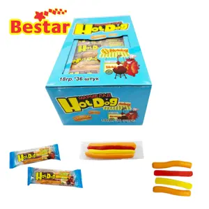 Hot Dog Gummy Candy In Box Hot Sale In Saudi Arabia Natural Color Traditional Fast Food Gummy Candy Wholesale Soft Gummy Candy