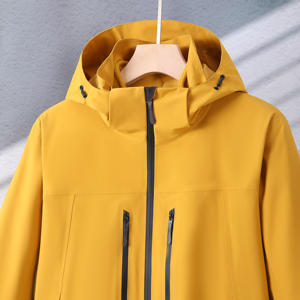 Chaqueta de lluvia con cremallera de carcasa dura <span class=keywords><strong>impermeable</strong></span> Unisex de alta calidad diseño personalizado para hombre para otoño a prueba de viento transpirable de una sola <span class=keywords><strong>capa</strong></span> - Product Image 2